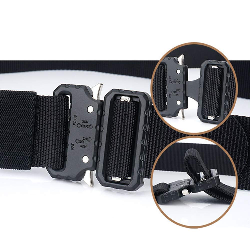GRULLIN Tactical Nylon Belt | Quick Release Military Style Riggers Web Waist Belt  Heavy Duty Metal Buckle