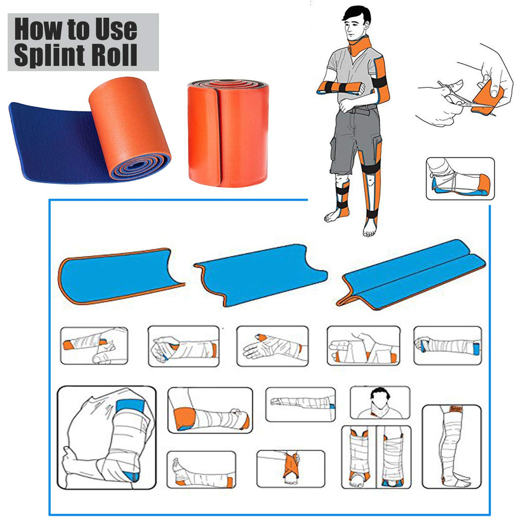 GRULLIN Survival First Aid Kits | Portable Israeli Bandage Tourniquet Splint Roll EMT Scissors Survival Bag, Practical Professional First Aid Kits for Outdoor,Room, car