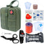 GRULLIN Survival First Aid Kits | Portable Israeli Bandage Tourniquet Splint Roll EMT Scissors Survival Bag, Practical Professional First Aid Kits for Outdoor,Room, car