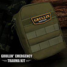 GRULLIN MOLLE IFAK Trauma Kit,Tactical First Aid Kit,Emergency EMT MedKit for Car Travel Adventure Kayak Camp Hunt,Tourniquet Bandage Bleed Control Kit