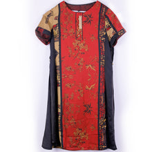 GRULLIN Women's Elegant Long Lantern Short Sleeve Dress Crewneck Tie Waist Knit Cocktail Dress