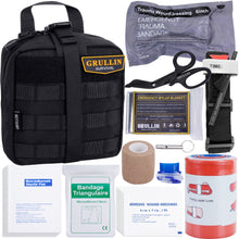 GRULLIN IFAK Trauma First Aid Kit, Tactical Molle Military Emergency Set