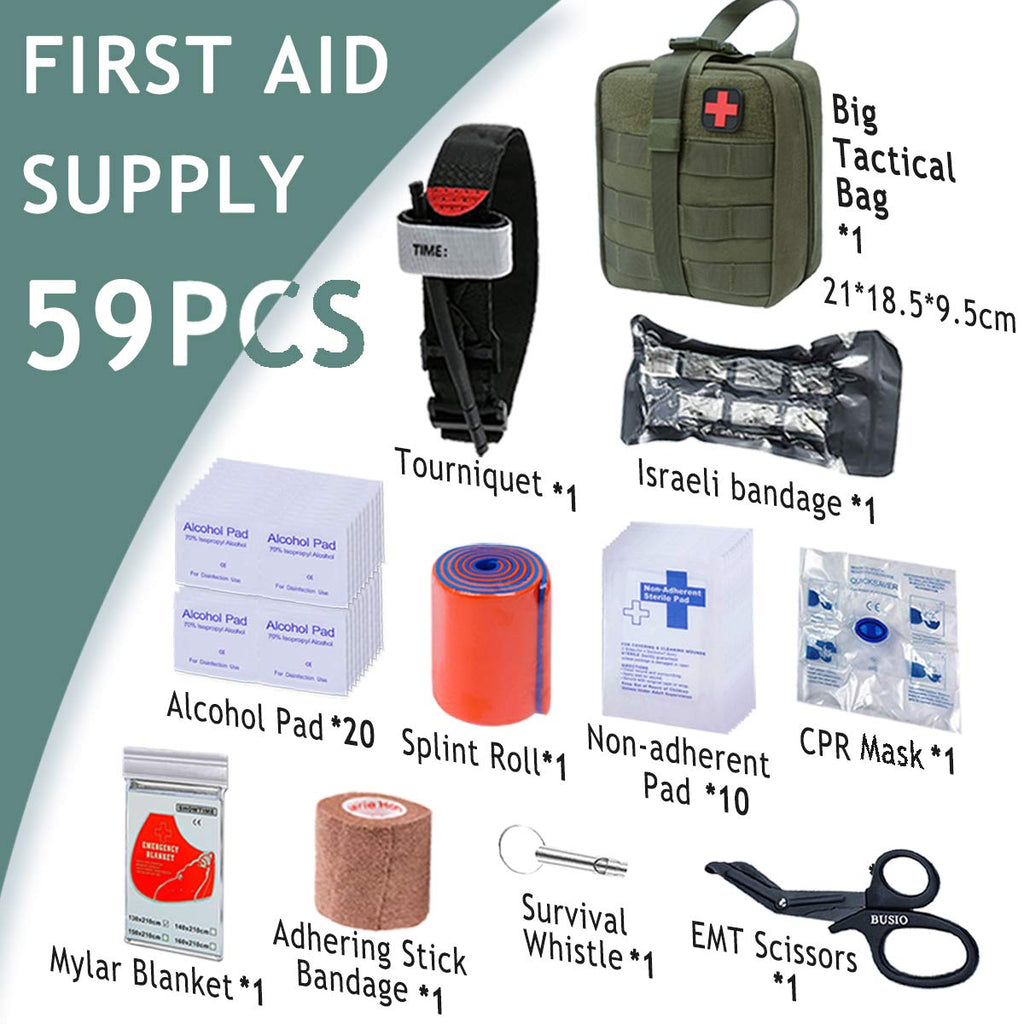 Tactical Emergency First Aid Kit-MOLLE Admin Pouch IFAK-Wound Dressing –  Touroam