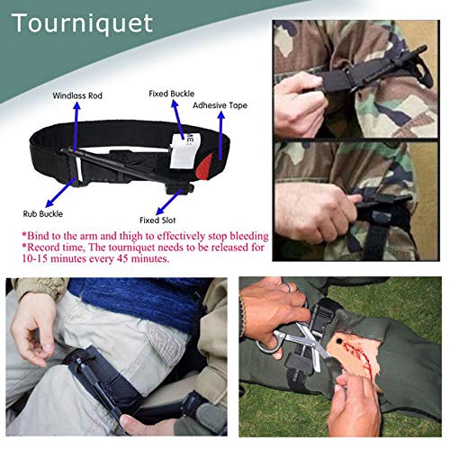 TOUROAM Tactical Emergency First Aid Kit | MOLLE Admin Pouch  EMT Survival Trauma Kit